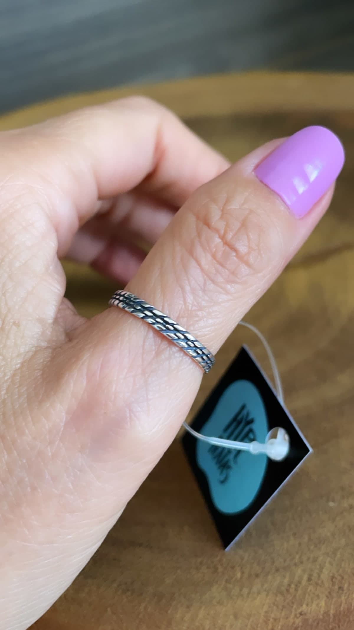 Aliança corda boho prata 925 (Tam 16)