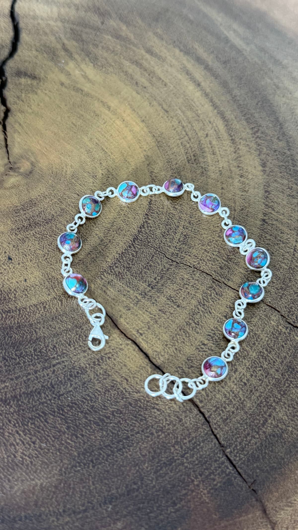 Pulseira girassol prata bali 925 (19 cm + 5 cm)